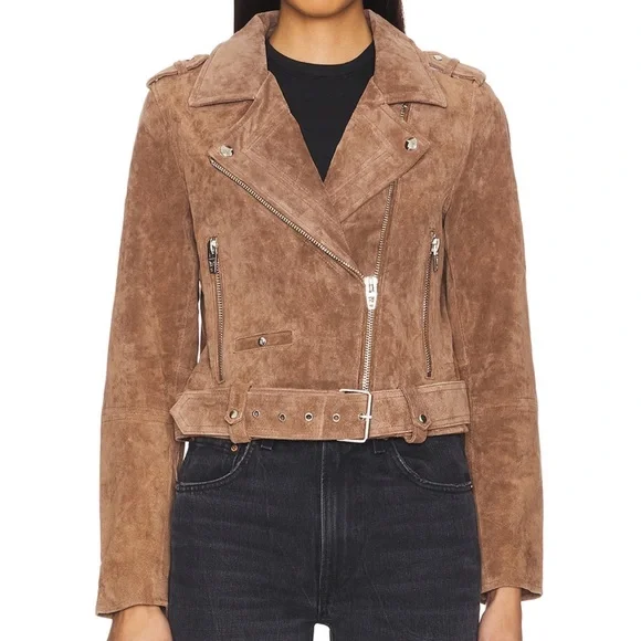 Blank NYC Suede Moto Jacket 100% Leather - Picture 2 of 8